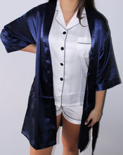 Load image into Gallery viewer, Navy Satin Robe
