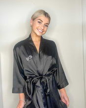 Load image into Gallery viewer, Black Satin Robe
